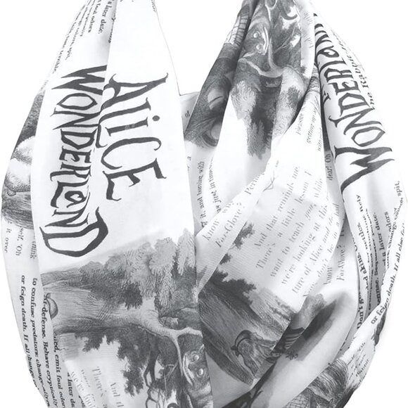 Alice in Wonderland Infinity Scarf - Lewis Carroll - Picture 2 of 5